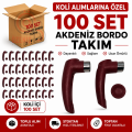 Akdeniz Bordo Takım 100 Set Seti 30 TL