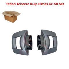 Teflon Tencere Kulp Elmas Gri 50 Set