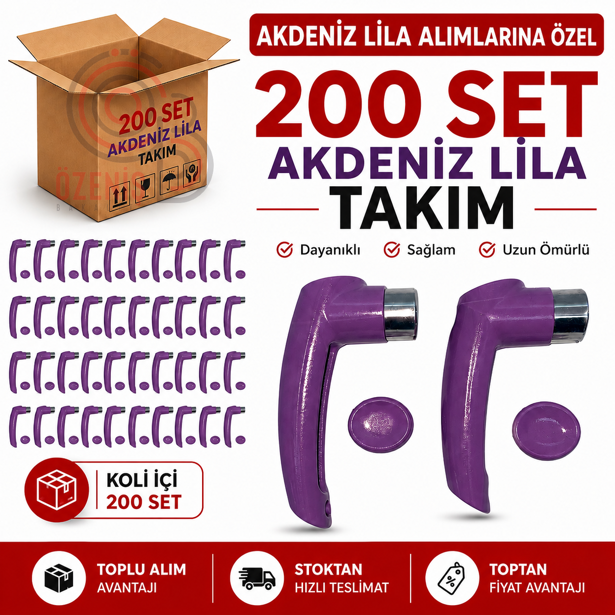 Akdeniz Lila Takım 200 Set