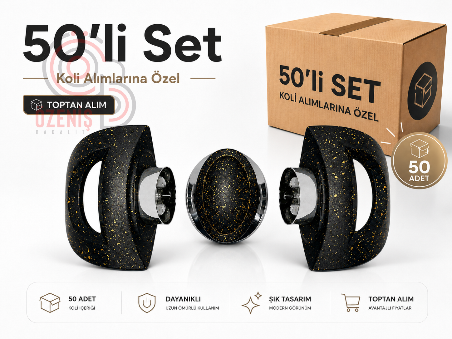 Tencere Kulp Truva Siyah Granit Takım 50 Set Seti 60 TL