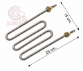 Semaver Rezistans 2000W 220V 8.5 Krom Düz