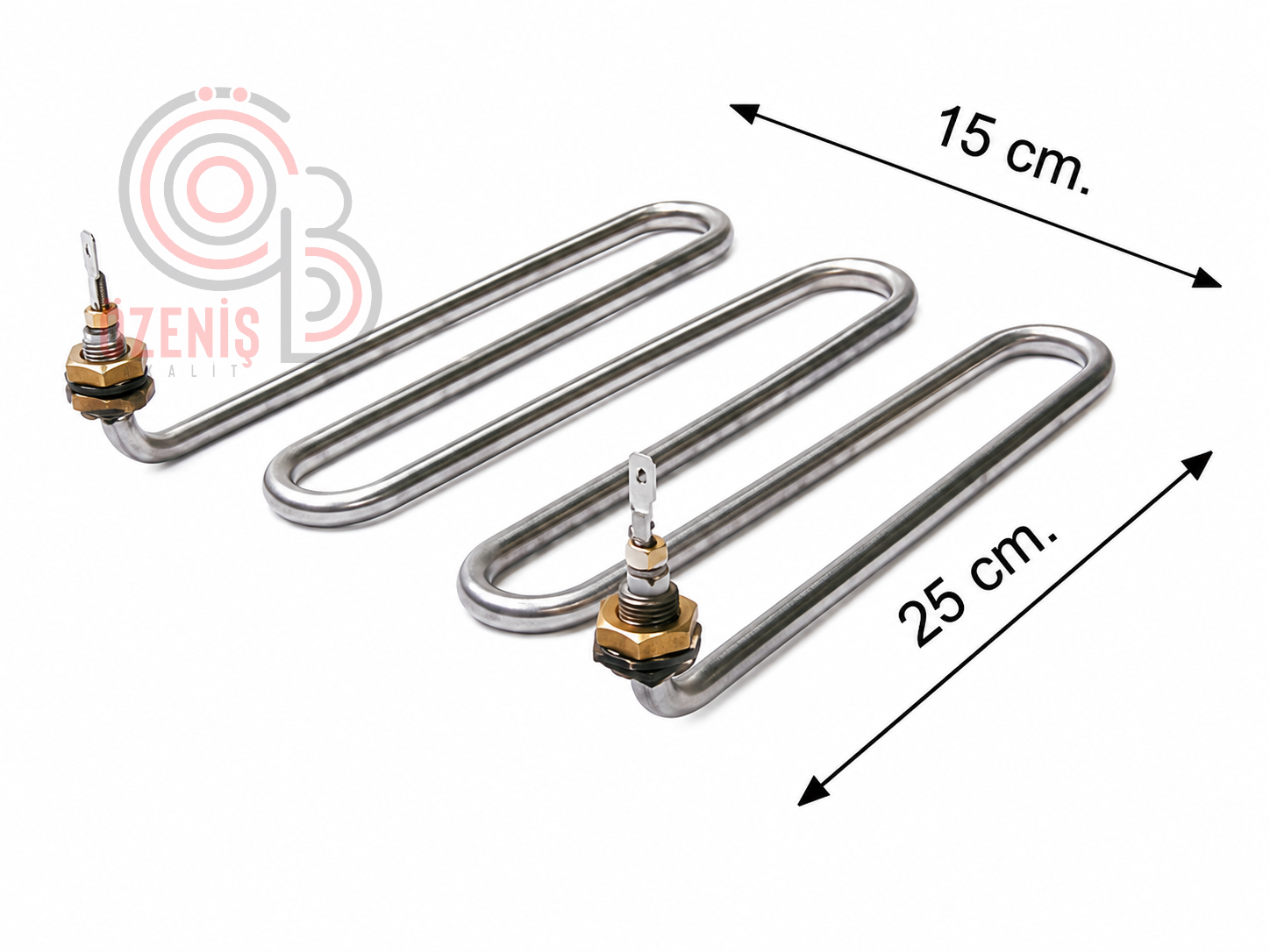 Semaver Rezistans 2000W 220V 8.5 Krom Kıvrık