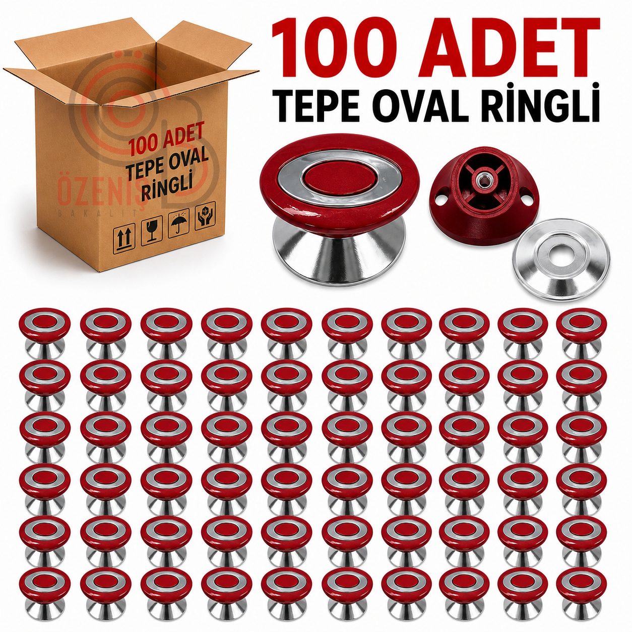 Tepe Ringli Oval Elmaşekeri 100 Adet Tanesi 23 TL