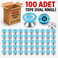 Tepe Ringli Oval Turkuaz 100 Adet Tanesi 15 TL