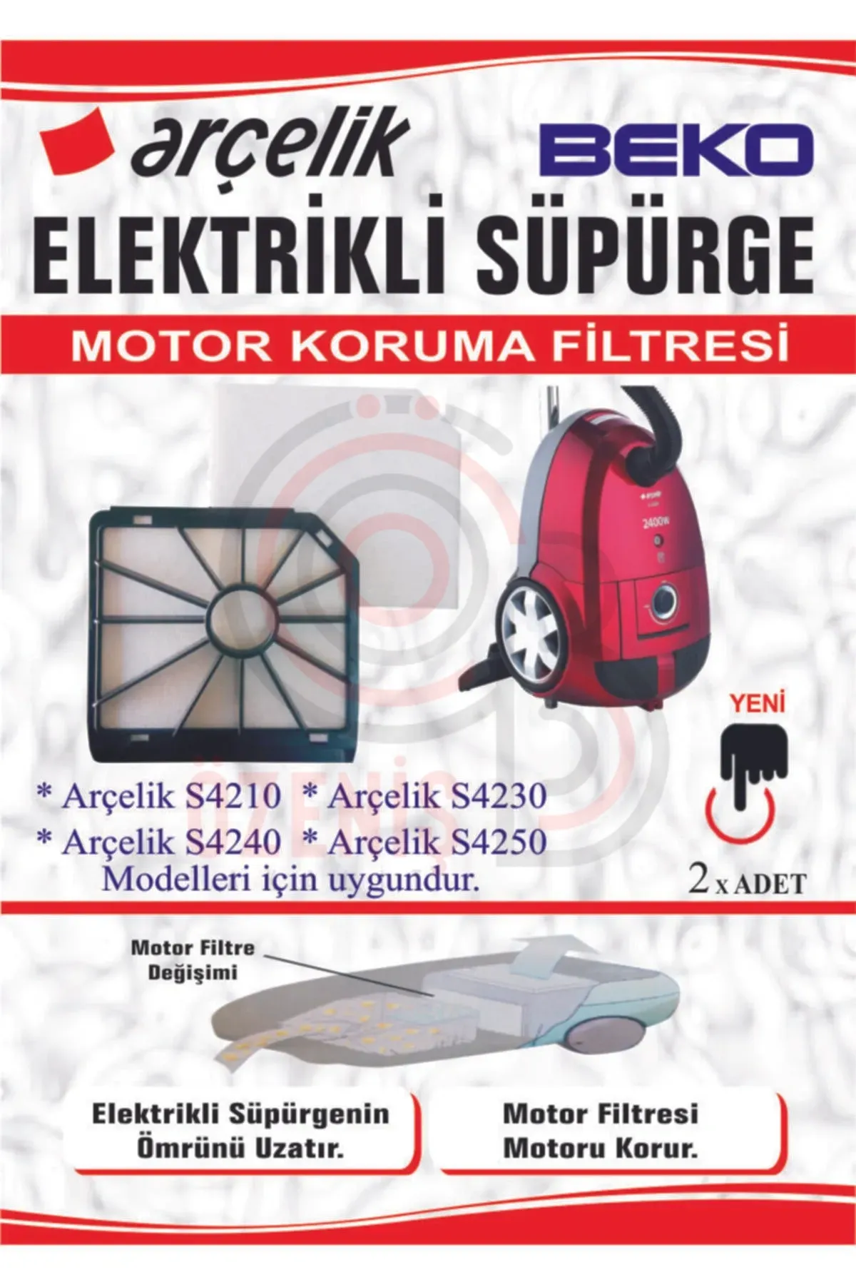 Arçelik Kaset Filtre Süngeri Uyumlu