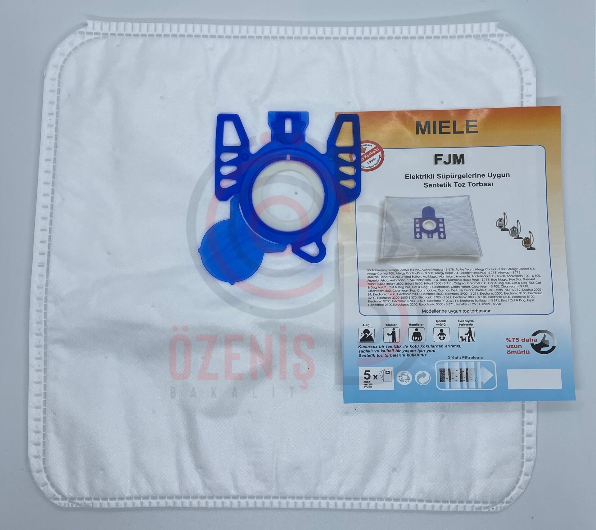 Sms Fer 1. Kalite Miele Uyumlu Pileli Lastikli