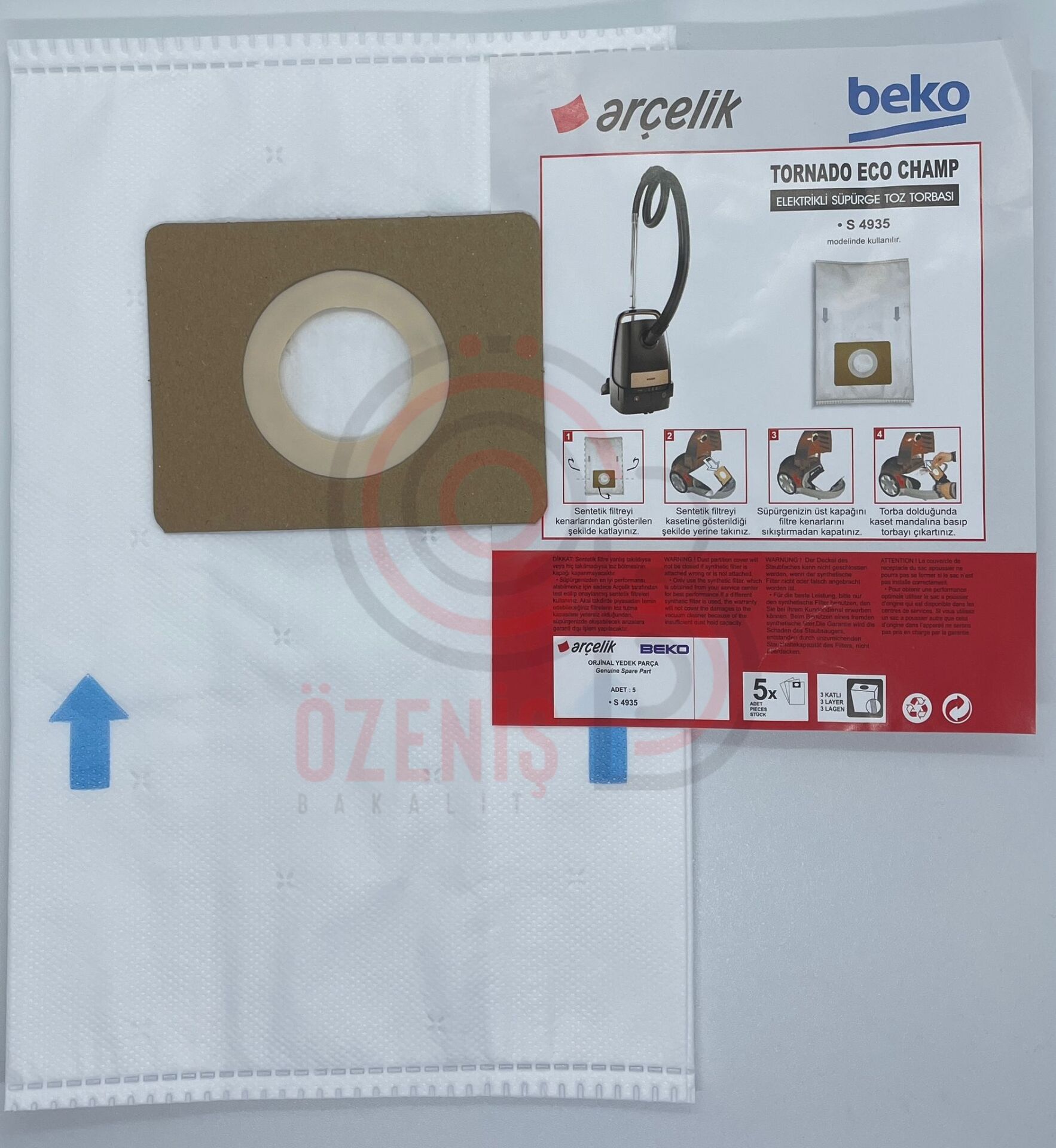 Sms Fer 1. Kalite Arçelik 4935 Tornado Eco Champ Uyumlu