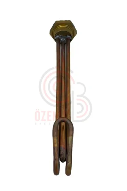 1-1/4'' Meşale Çay Kazanı Rezistansı Kıvrık Bakır 2000w Kalın Diş